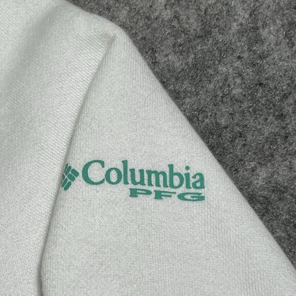 Columbia PFG Hoodie Women’s M Fleece Sweatshirt White Anglers Club Fishing NWT - Picture 14 of 15